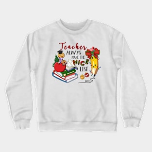 Christmas Teacher Gift Idea Book Apple and Gingerbread Cookies Crewneck Sweatshirt